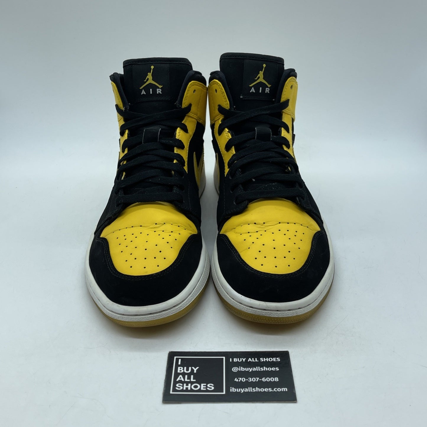 Size 11 - Air Jordan 1 Retro 2017 Mid New Love Yellow Suede (554724-035)
