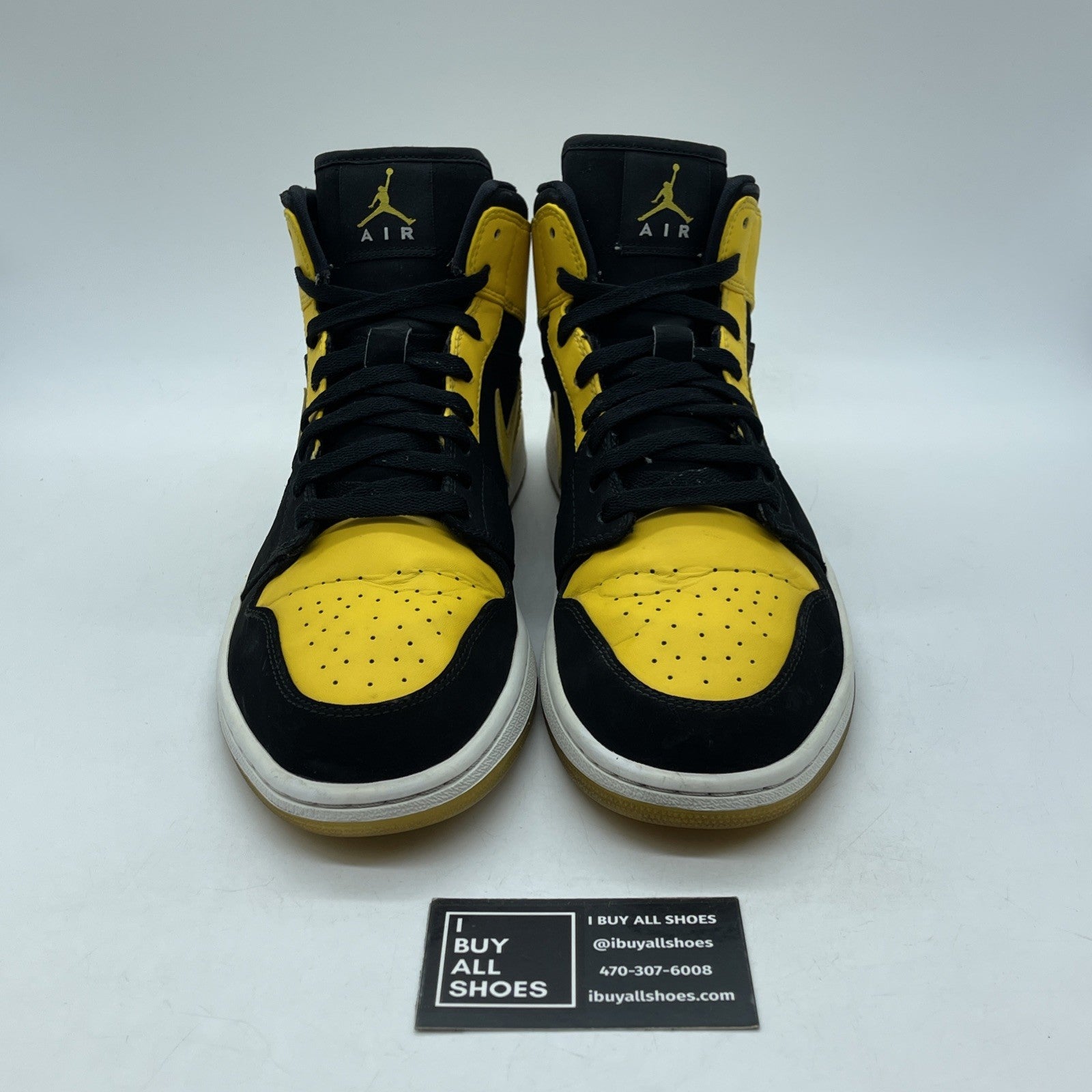Size 11 - Air Jordan 1 Retro 2017 Mid New Love Yellow Suede (554724-035)