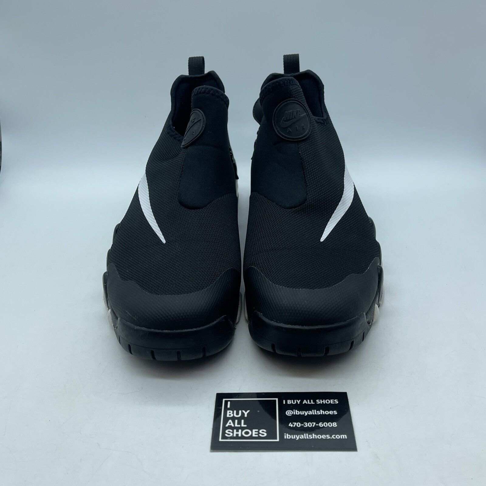 Size 12.5 - Nike Big Swoosh Black White Suede Leather (832759-001)