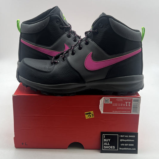 Size 11.5 - Nike Manoa Leather SE Black Fuchsia Pink Iron Grey (CW7360-001)