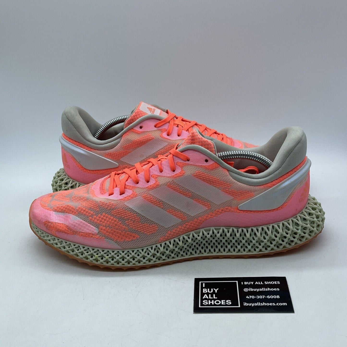 Size 12 - adidas 4D Runner Signal Coral Orange White Suede Leather (FW6838)