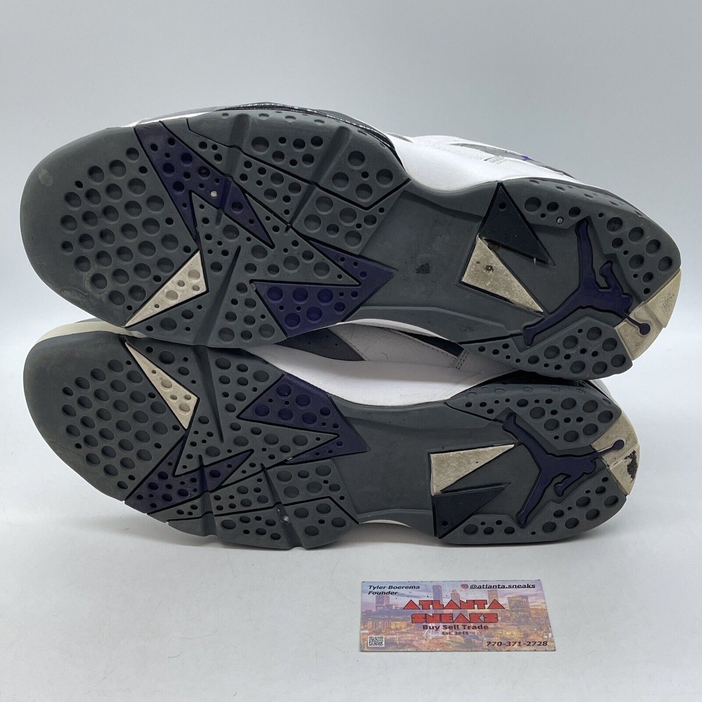 Size 12 - Air Jordan 7 Retro Flint Grey Purple Suede White Leather (304775-151)