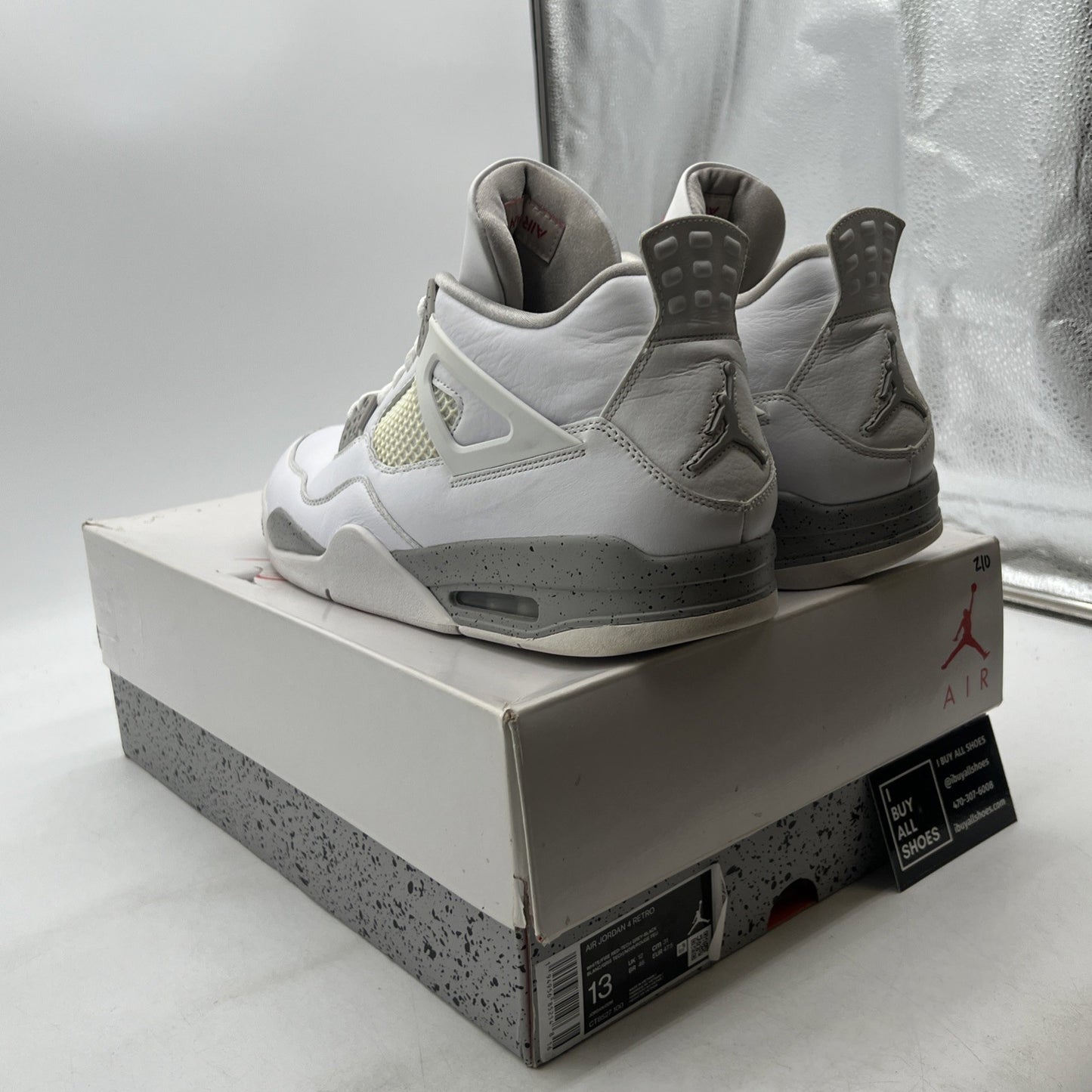 Size 13 - Air Jordan 4 Retro Mid White Oreo (CT8527-100)