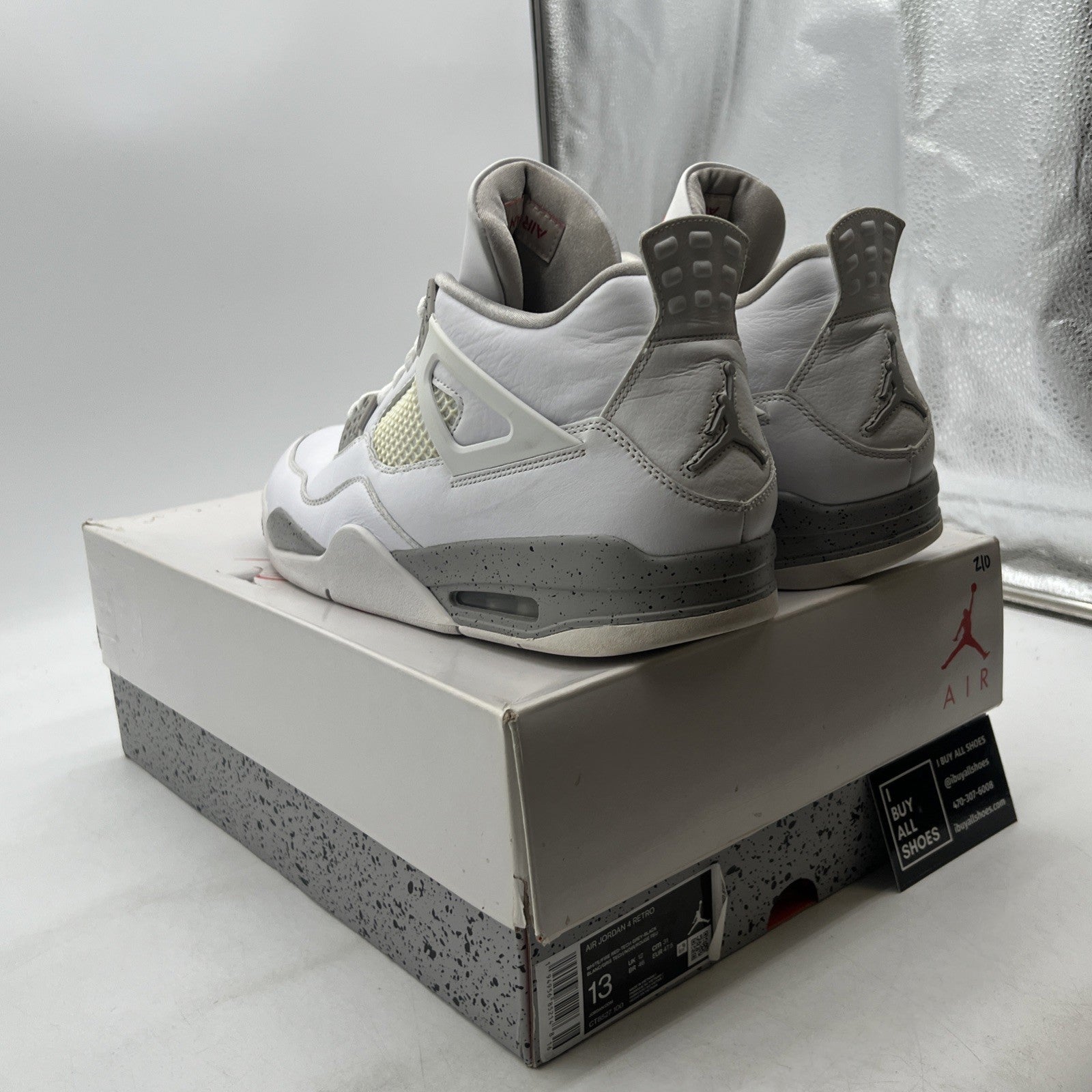 Size 13 - Air Jordan 4 Retro Mid White Oreo (CT8527-100)