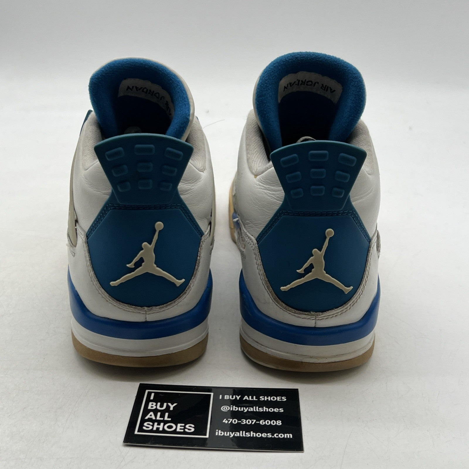 Size 9.5 - Air Jordan 4 Retro Military Blue 2012 (308497-105)