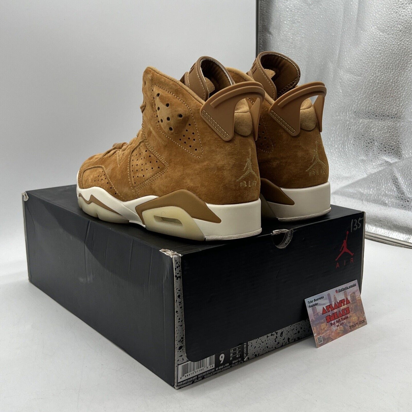 Size 9 - Air Jordan 6 Retro Wheat White Suede (384664-705)