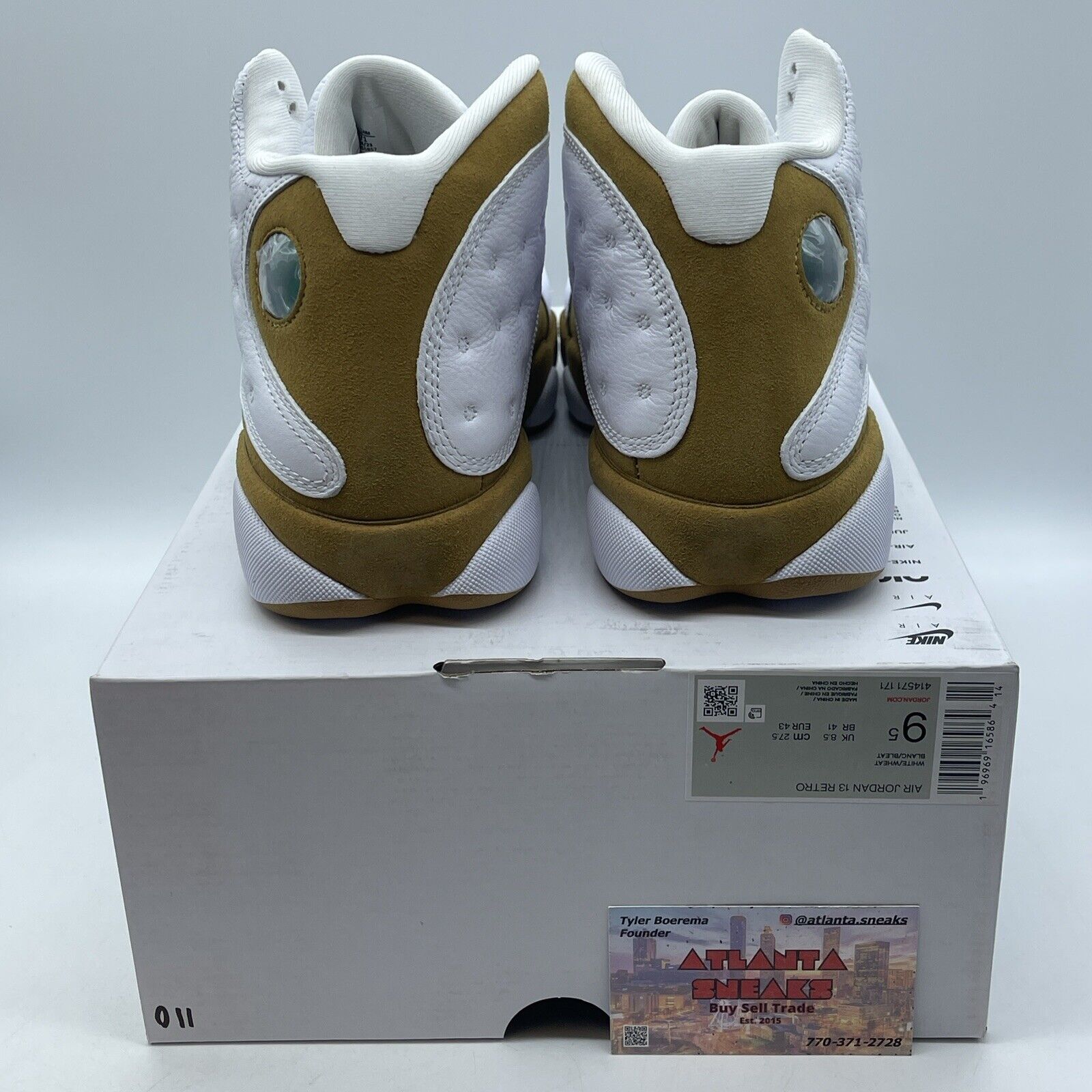 Size 9.5 - Air Jordan 13 Retro 2023 Wheat White Suede Leather (414571-171)