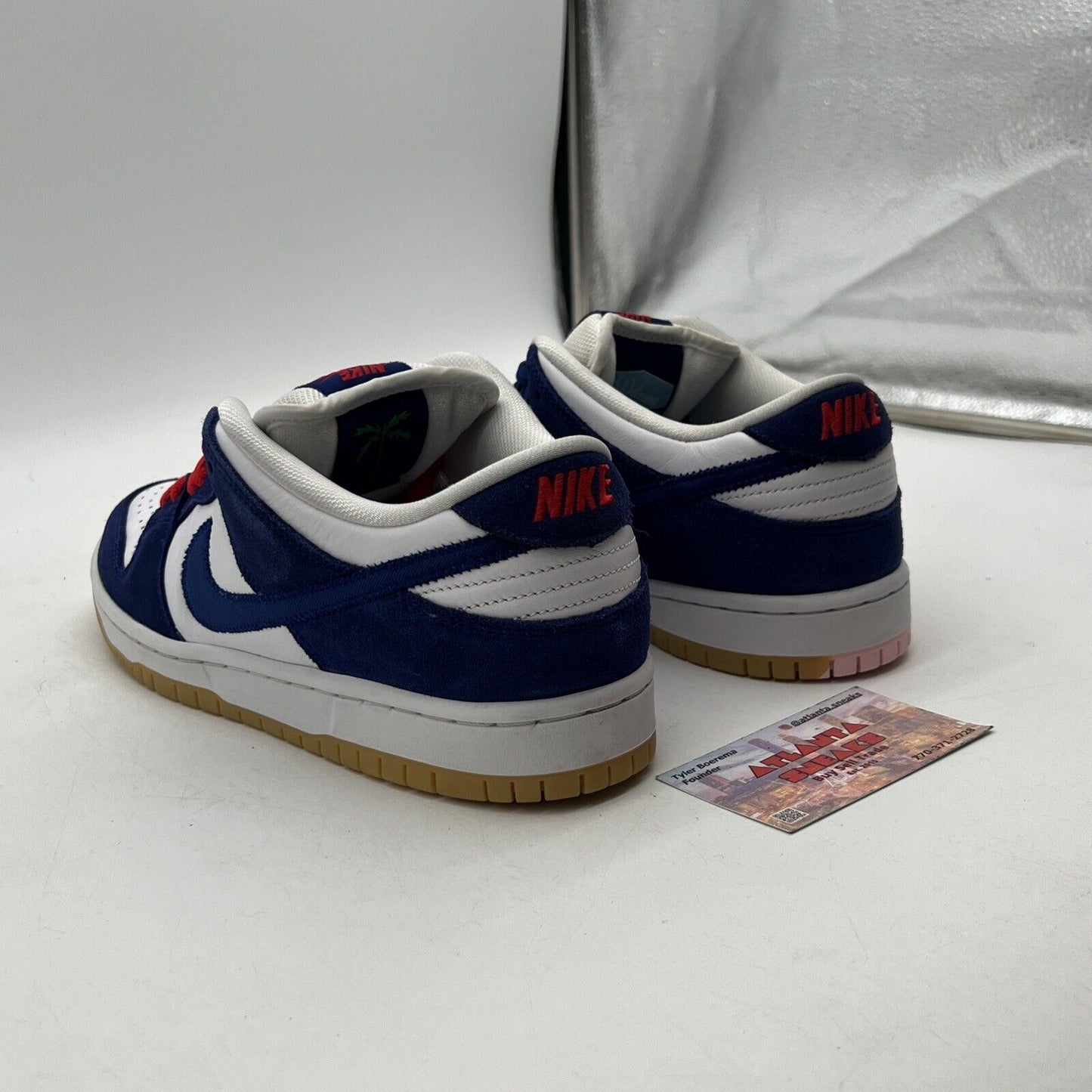 Size 8 - Nike SB Dunk Low Los Angeles Dodgers White Navy Leather (DO9395-400)