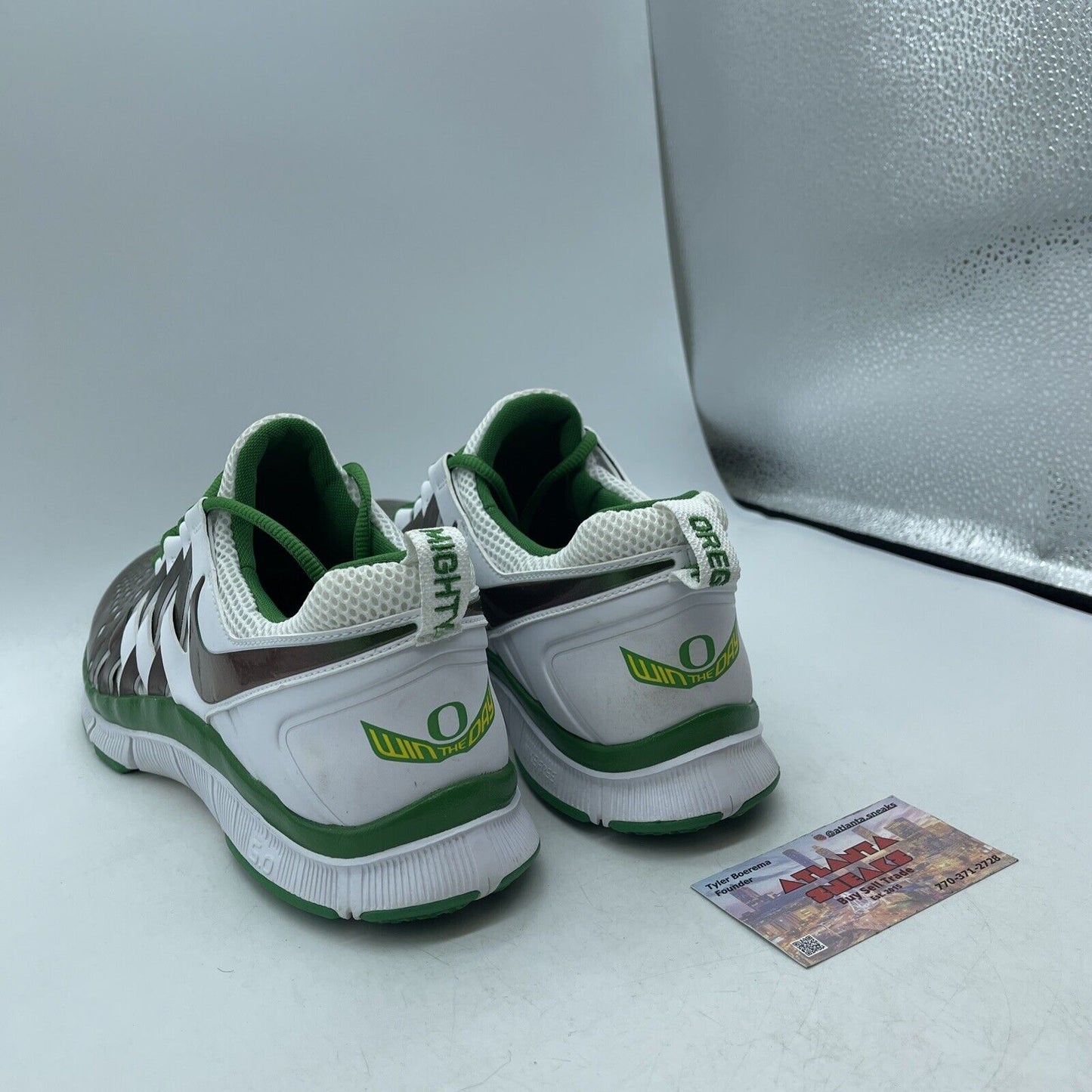 Size 11 - Nike Free Trainer 5.0 Oregon Win The Day Green White (621936-301)