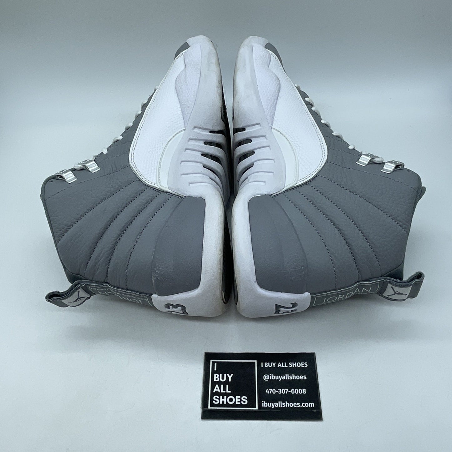Size 9.5 - Jordan 12 Stealth 2022 Grey White Leather (CT8013-015)