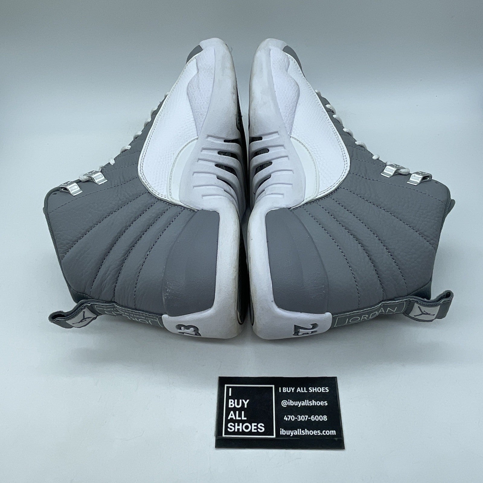 Size 9.5 - Jordan 12 Stealth 2022 Grey White Leather (CT8013-015)