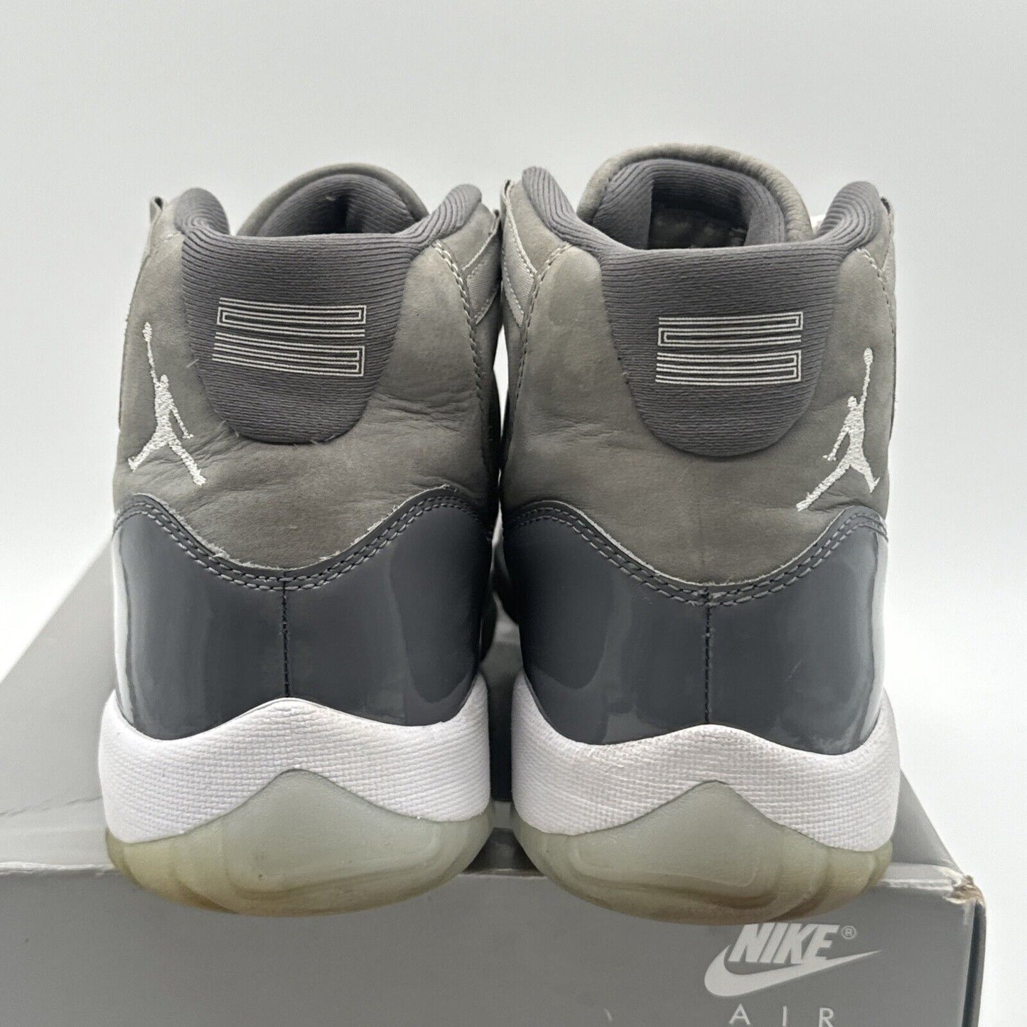 Size 8 - Jordan 11 Retro High Cool Grey Patent Leather N Suede All Grey Icy Sole