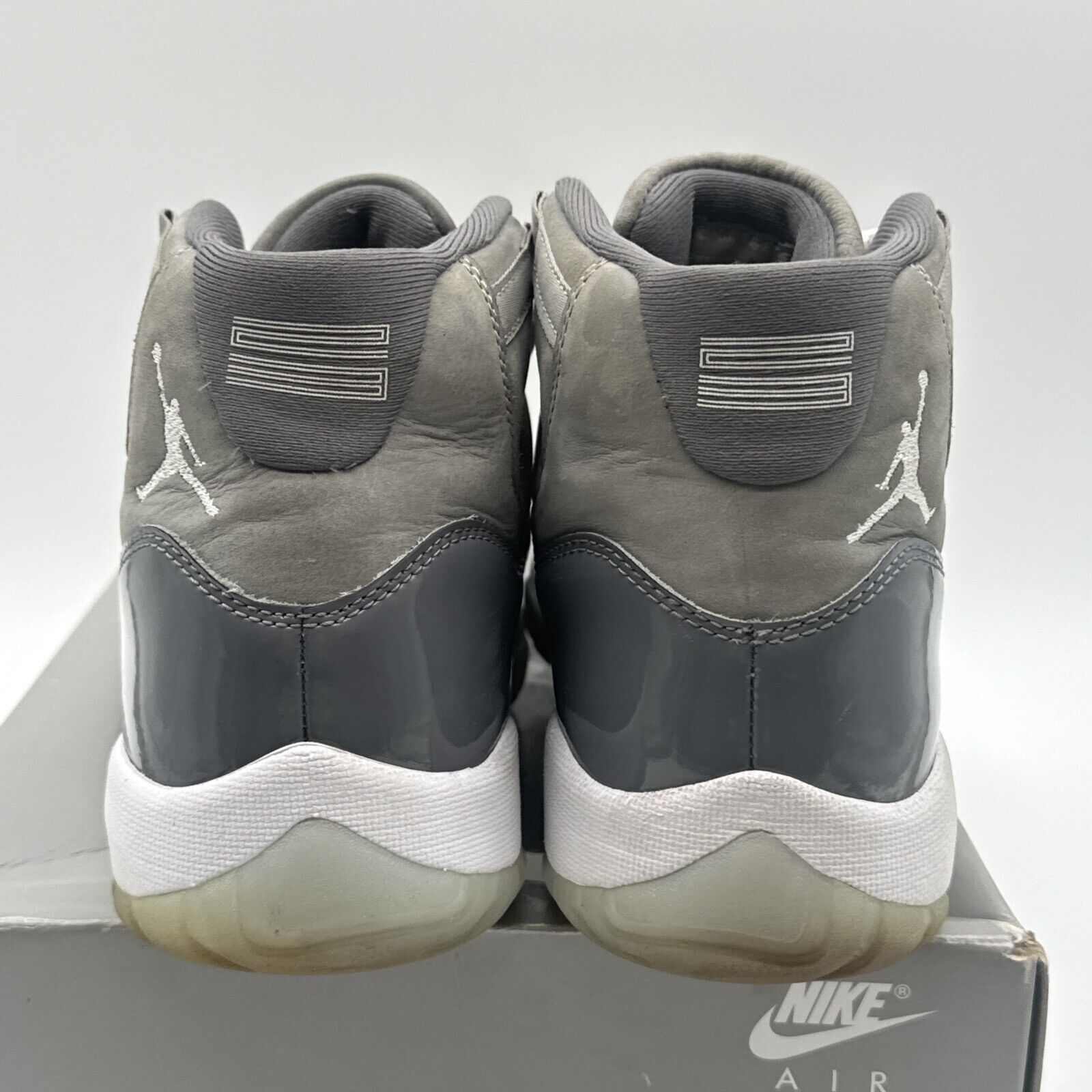 Size 8 - Jordan 11 Retro High Cool Grey Patent Leather N Suede All Grey Icy Sole