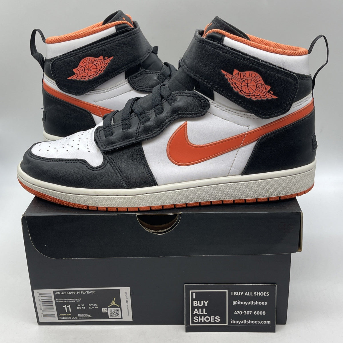 Size 11 - Air Jordan 1 FlyEase High Turf Orange (CQ3835-008)