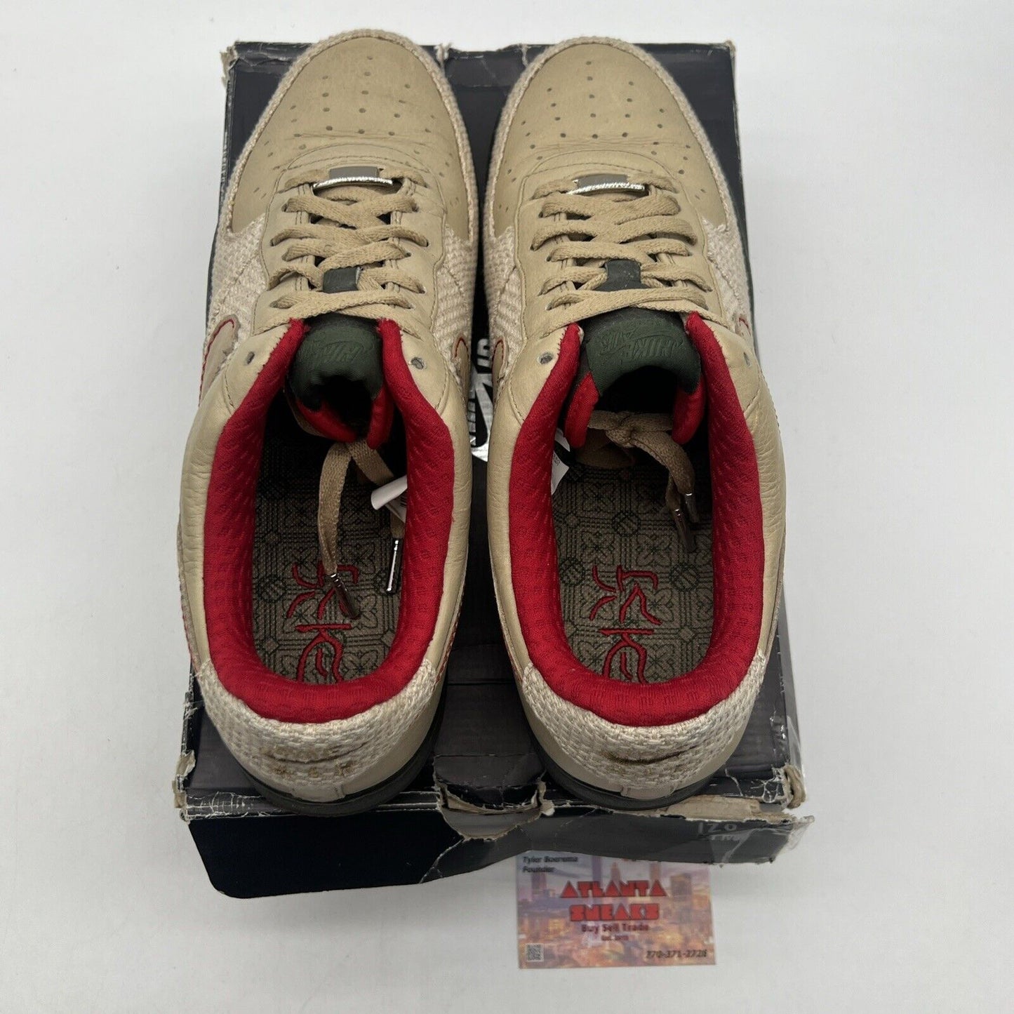 Size 12 - Nike Air Force 1 Premium China Tan Red Black (315180-222)