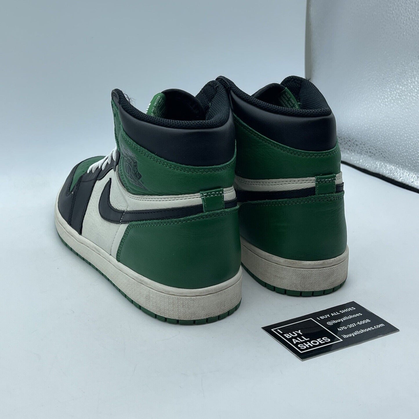 Size 12 - Jordan 1 Retro High OG Pine Green White Black Leather (555088-302)