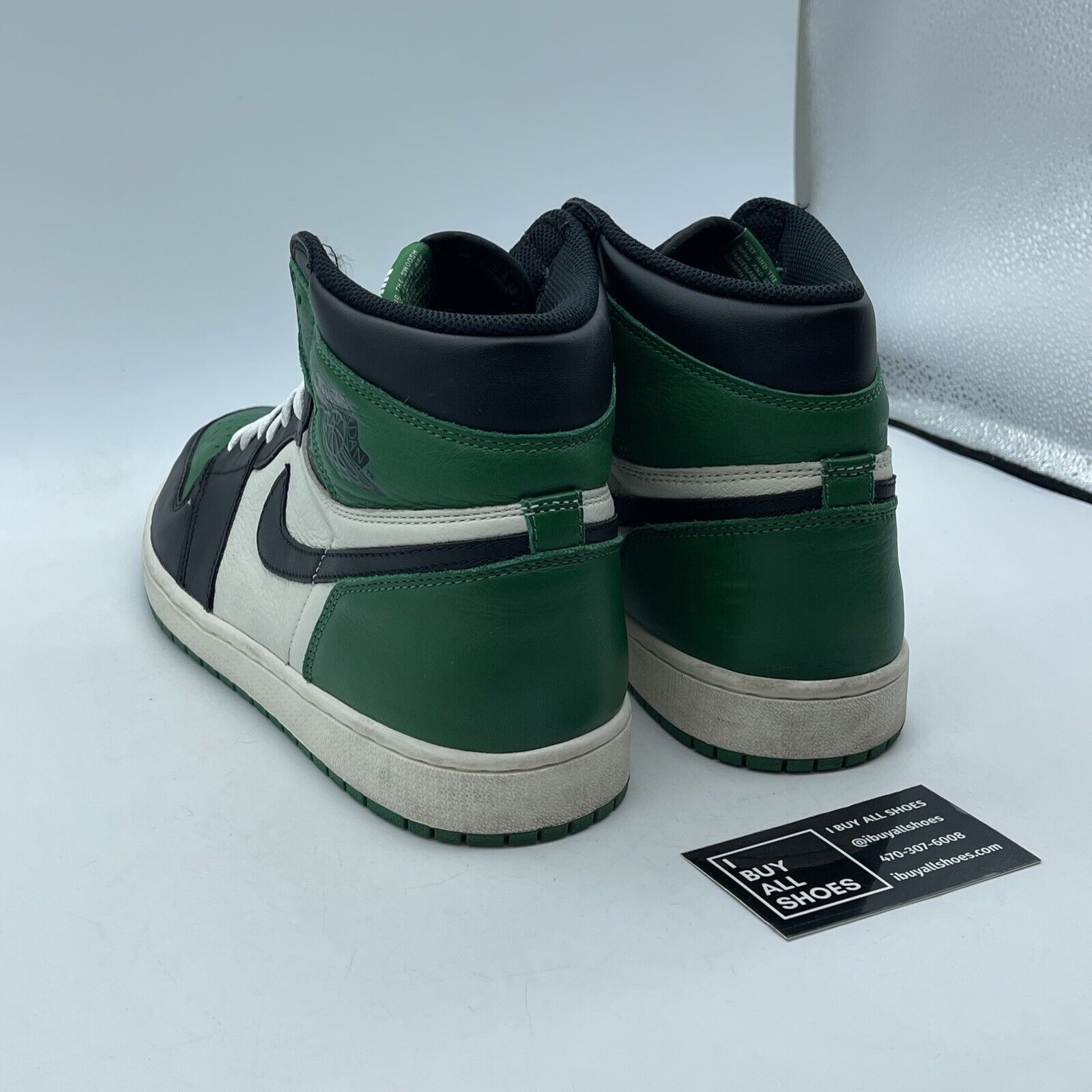 Size 12 - Jordan 1 Retro High OG Pine Green White Black Leather (555088-302)
