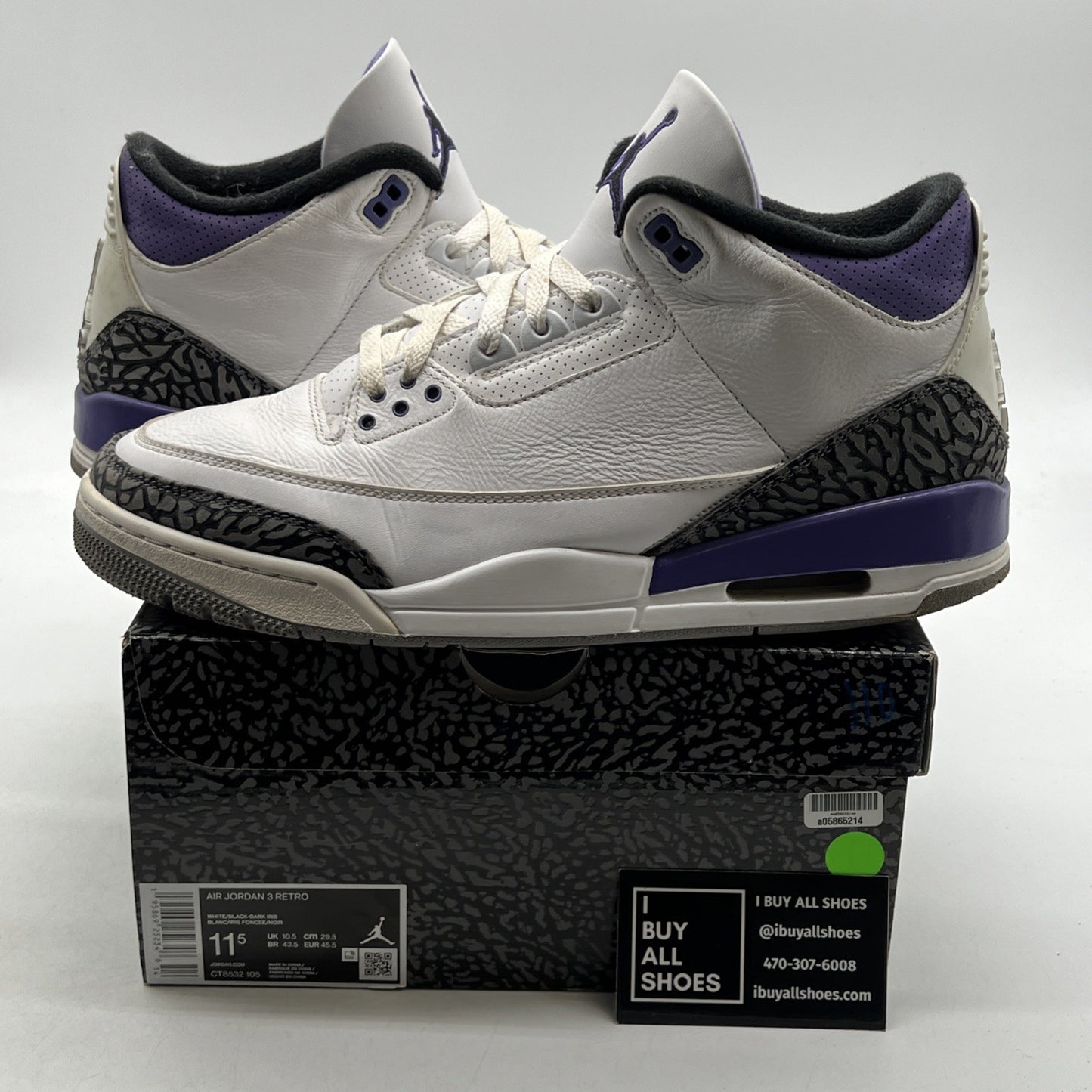Size 11.5 - Air Jordan 3 Retro Mid Dark Iris (CT8532-105)