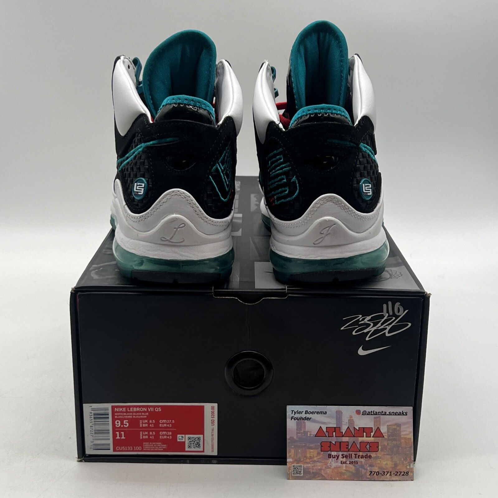 Size 9.5 - Nike Air Max LeBron 7 Retro QS 2019 Red Carpet Aqua Red (CU5133-100)