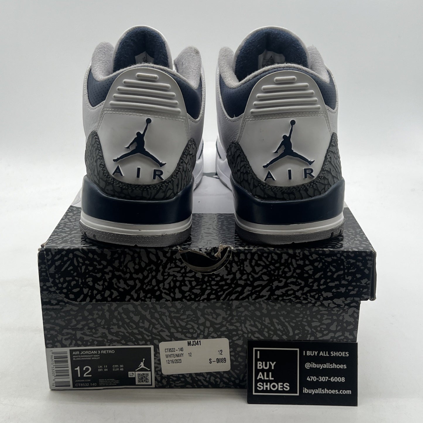 Size 12 - Air Jordan 3 Retro Midnight Navy (CT8532-140)