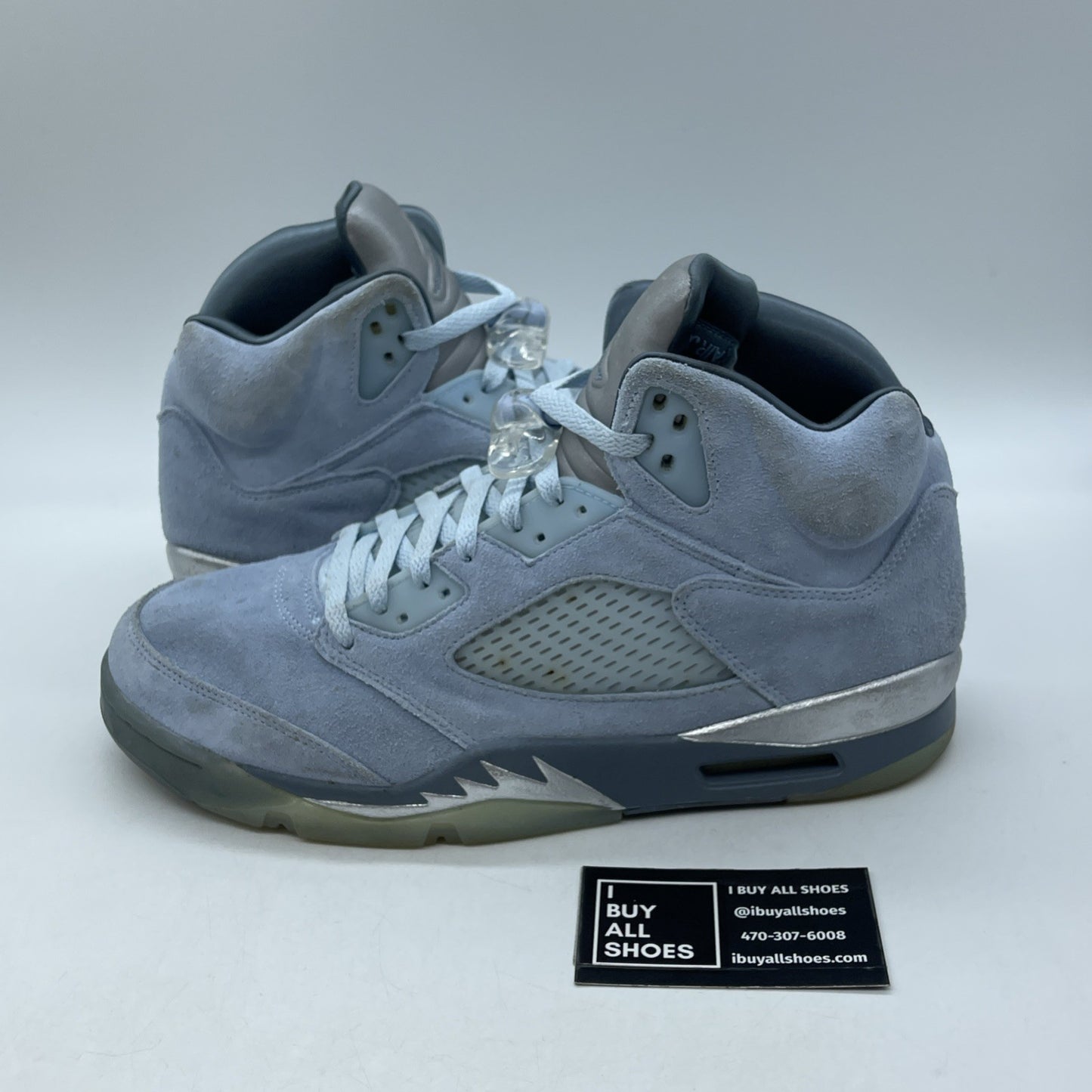 Size 12W - Air Jordan 5 Retro Blue Bird Silver Suede (DD9336-400)