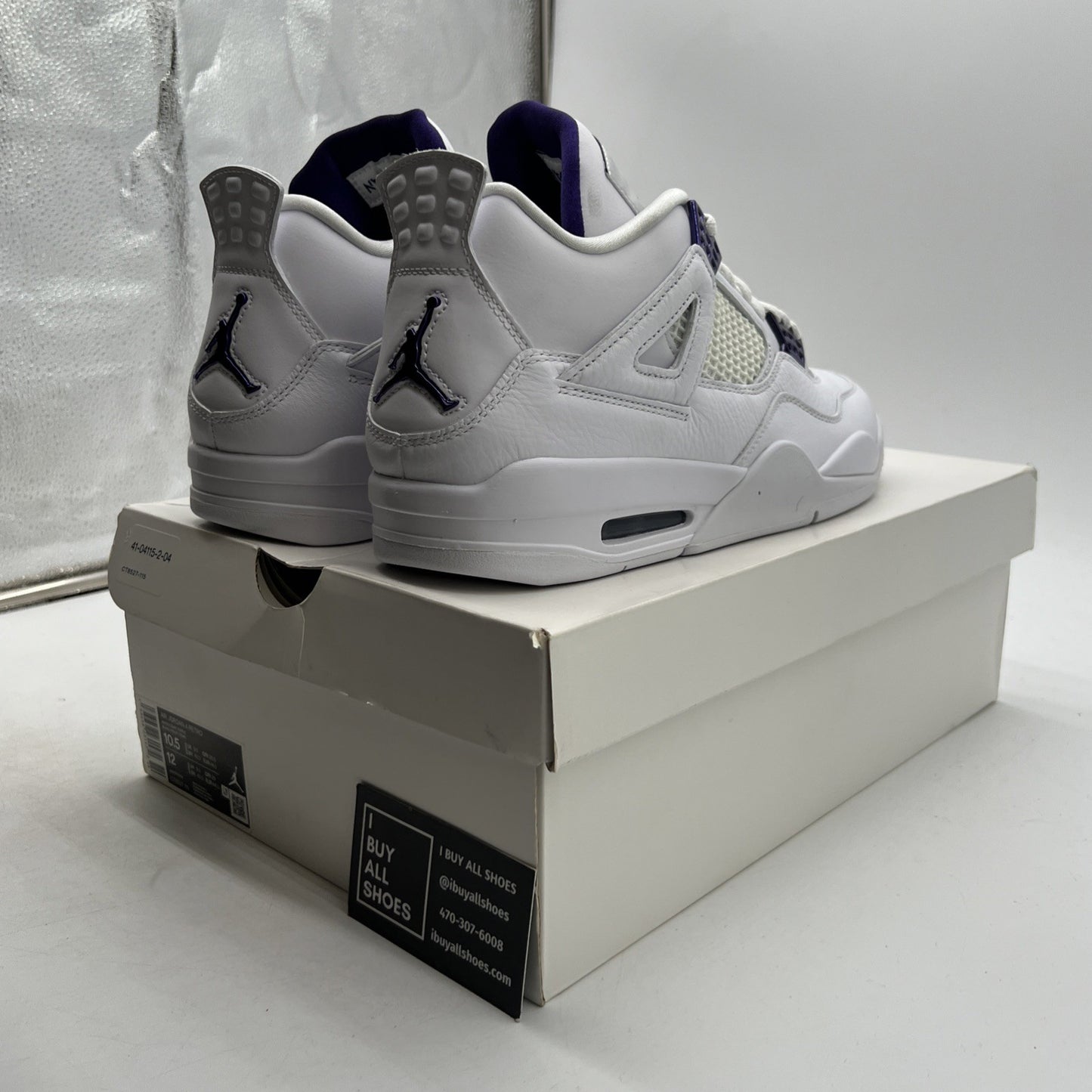 Size 10.5 - Air Jordan 4 Retro Mid Purple Metallic (CT8427-115)