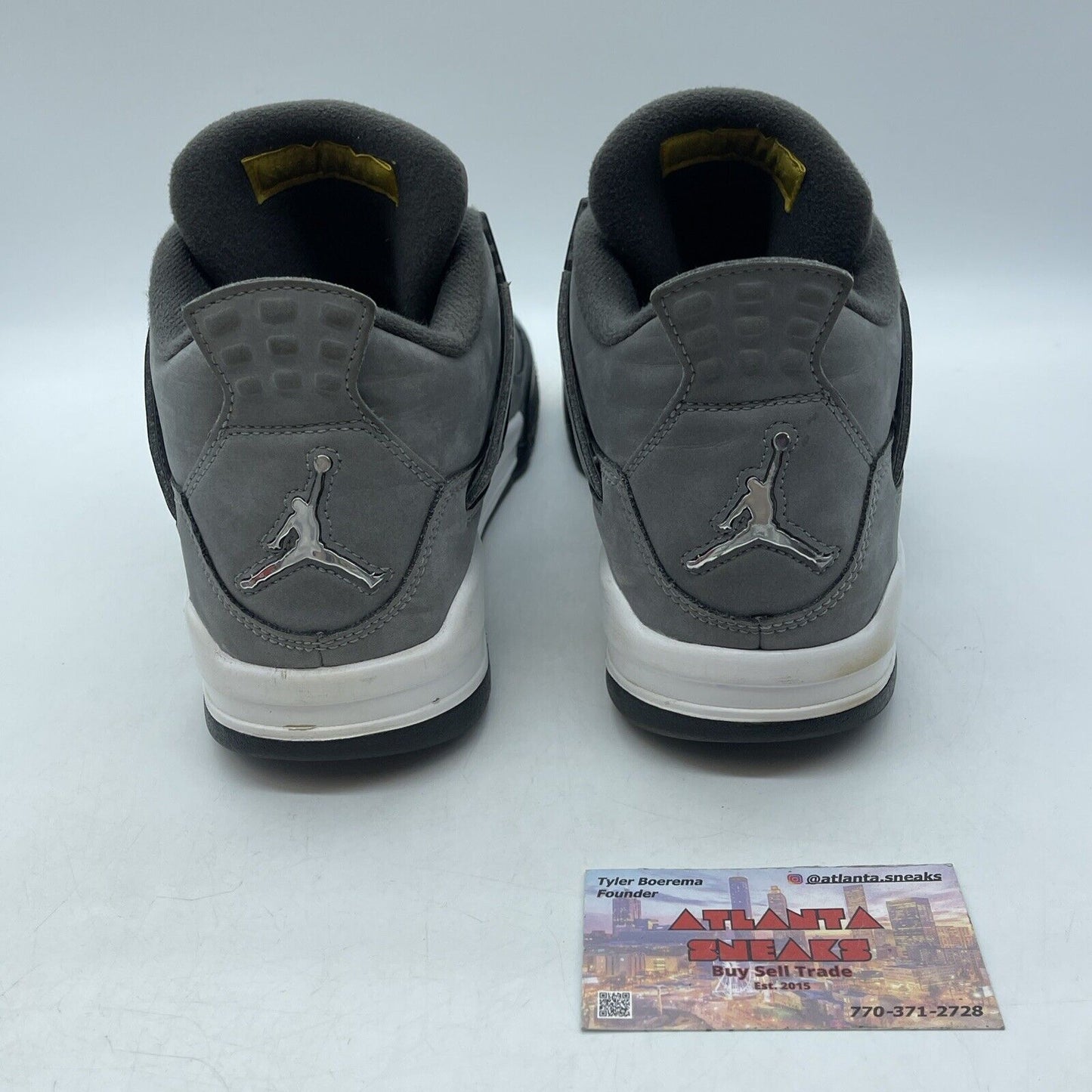 Size 8.5 - Jordan 4 Retro Low Cool Grey White Black Suede (308497-007)