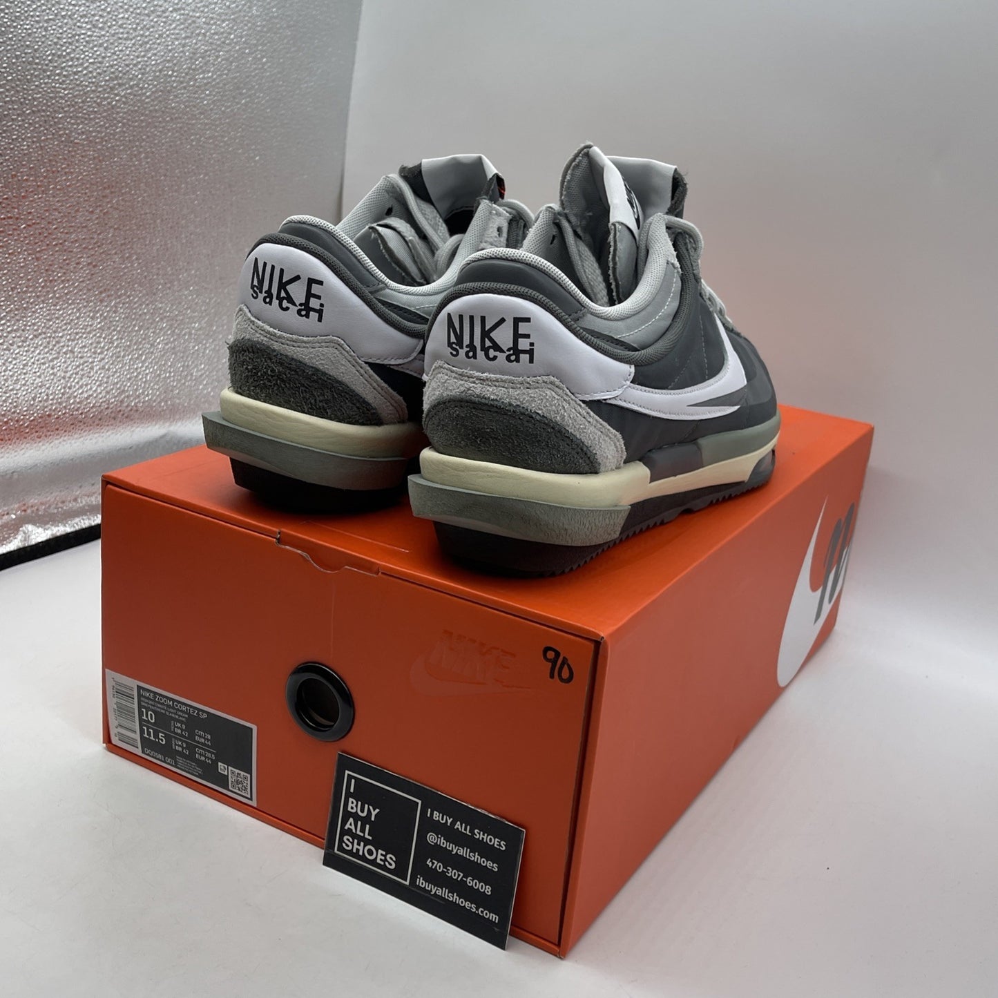 Size 10 - Nike sacai x Zoom Cortez SP Iron Grey (DQ0581-001)