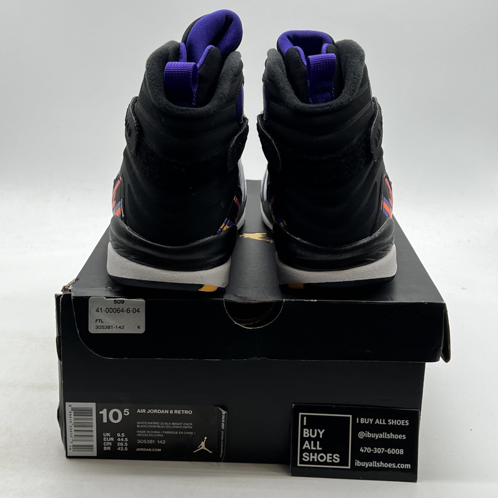 Size 10.5 - Air Jordan 8 Three-Peat (305381-142)