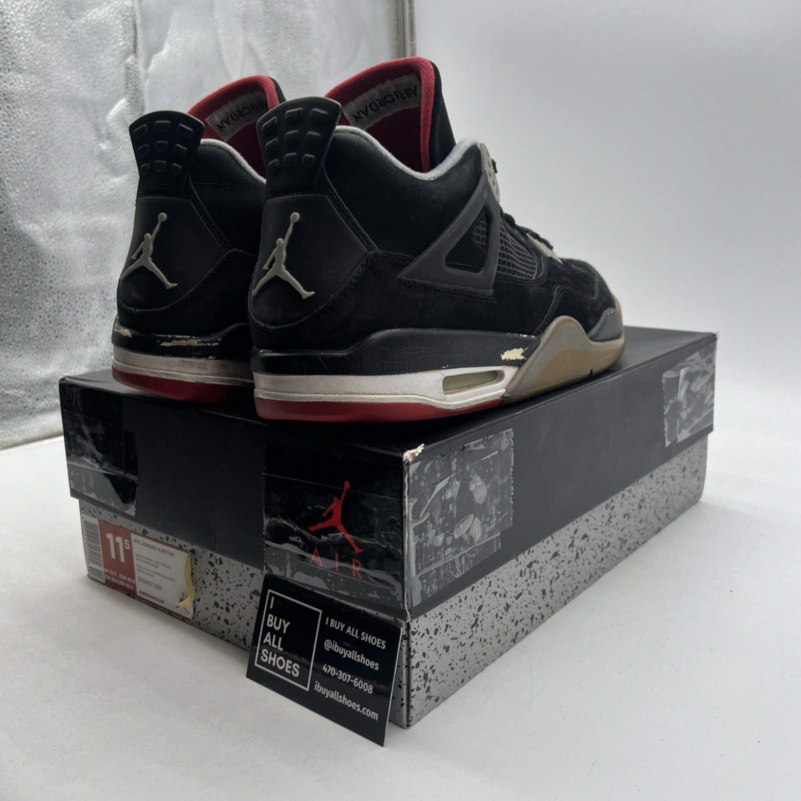 Size 11.5 - Air Jordan 4 Retro bred release 2012 (308497-089)