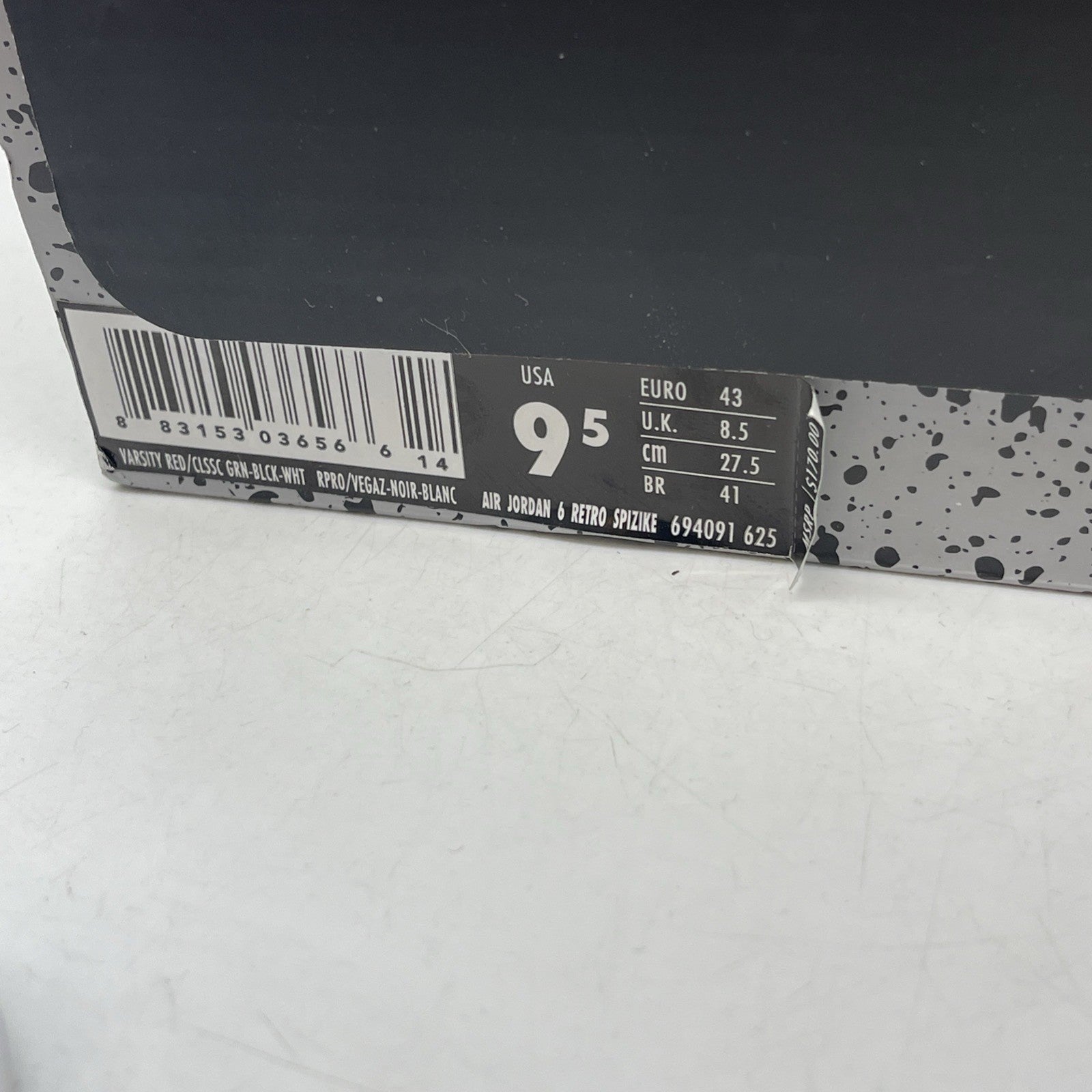 Size 9.5 - Air Jordan 6 Spizike History of Jordan