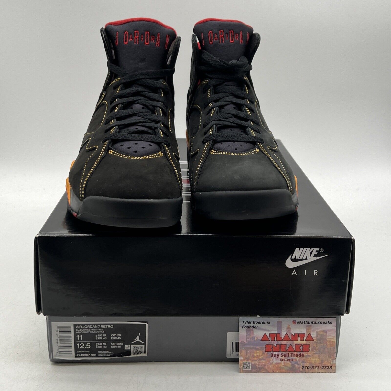 Size 11 - Jordan 7 Retro Citrus Red Yellow Suede Black (CU9307-081)