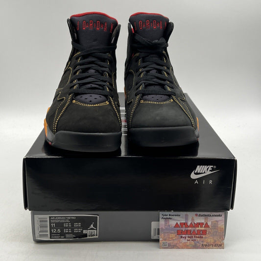 Size 11 - Jordan 7 Retro Citrus Red Yellow Suede Black (CU9307-081)