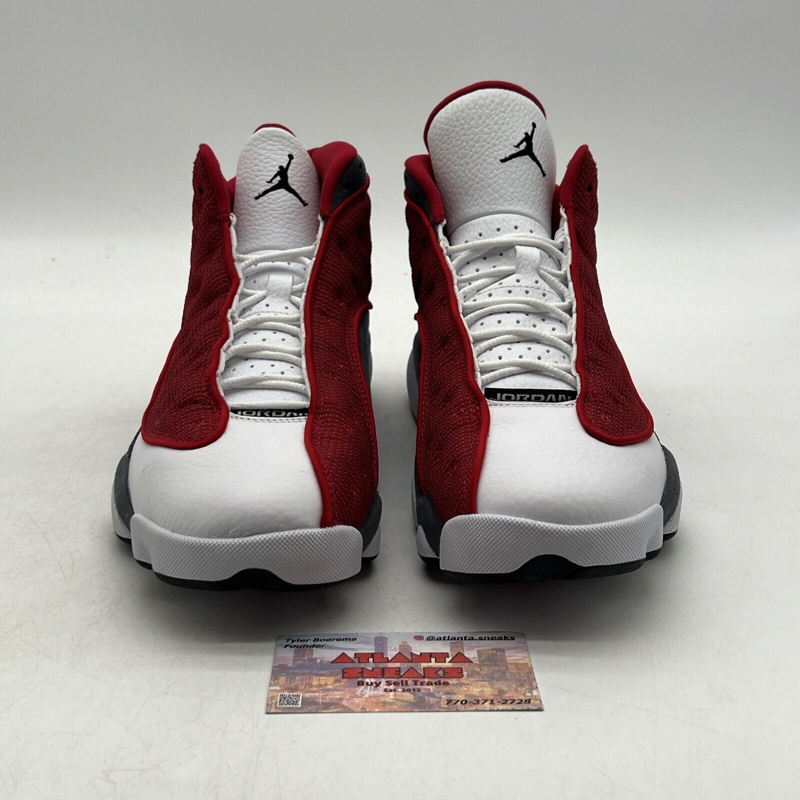 Size 9.5 - Jordan 13 Red/White - Grey Suede White Leather (DJ5982-600)