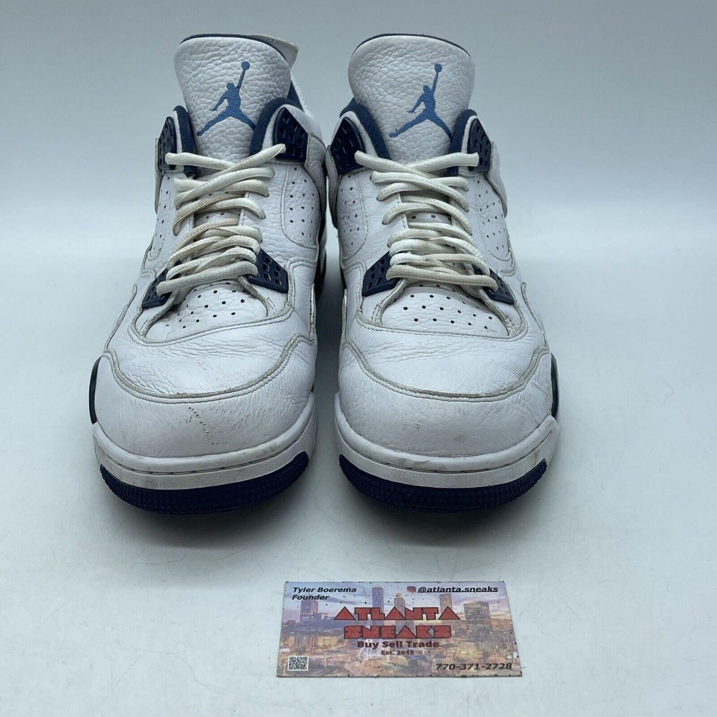 Size 11.5 - Air Jordan 4 Retro LS Columbia Blue White Leather (314254-107)