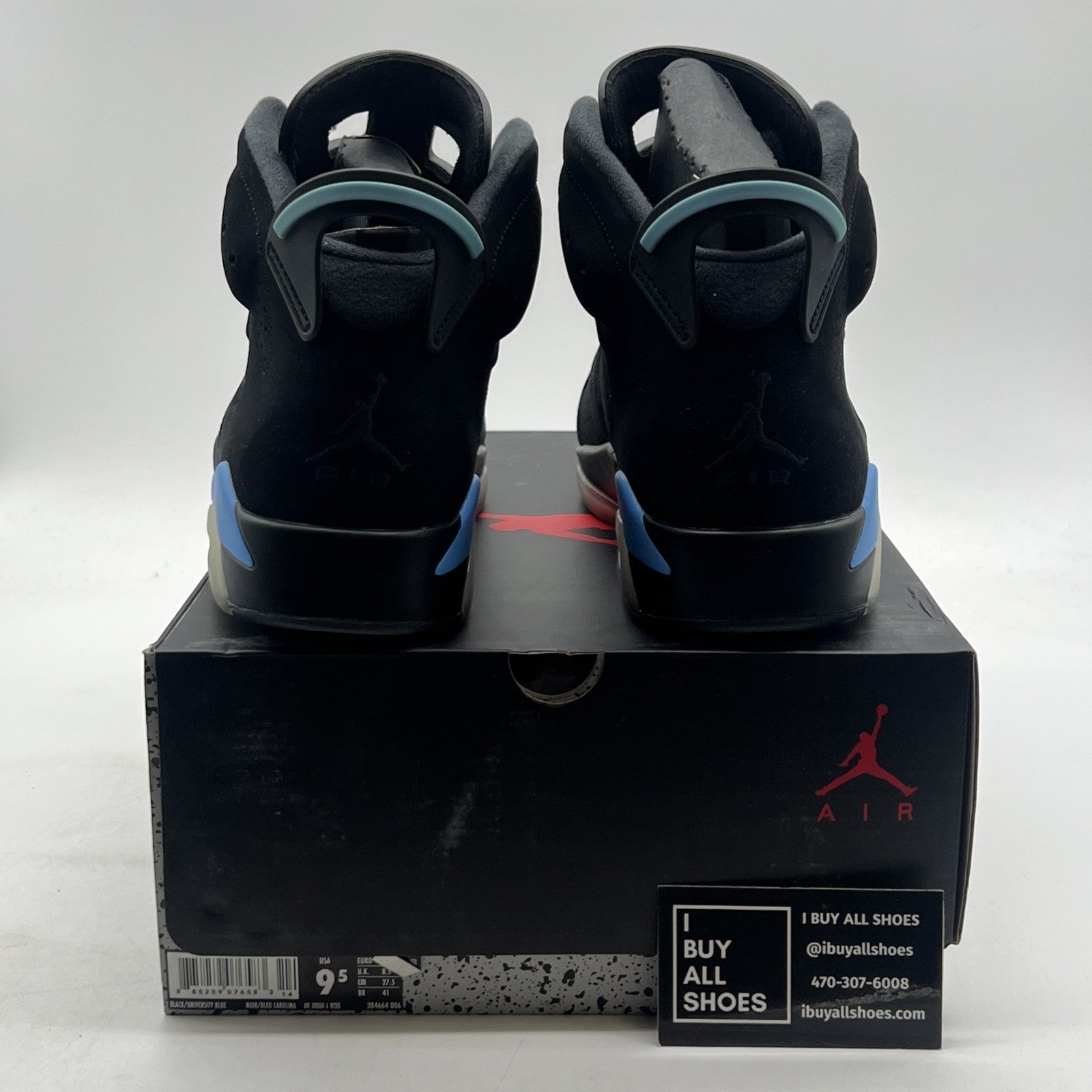 Size 9.5 - Air Jordan 6 Retro UNC (384664-006)