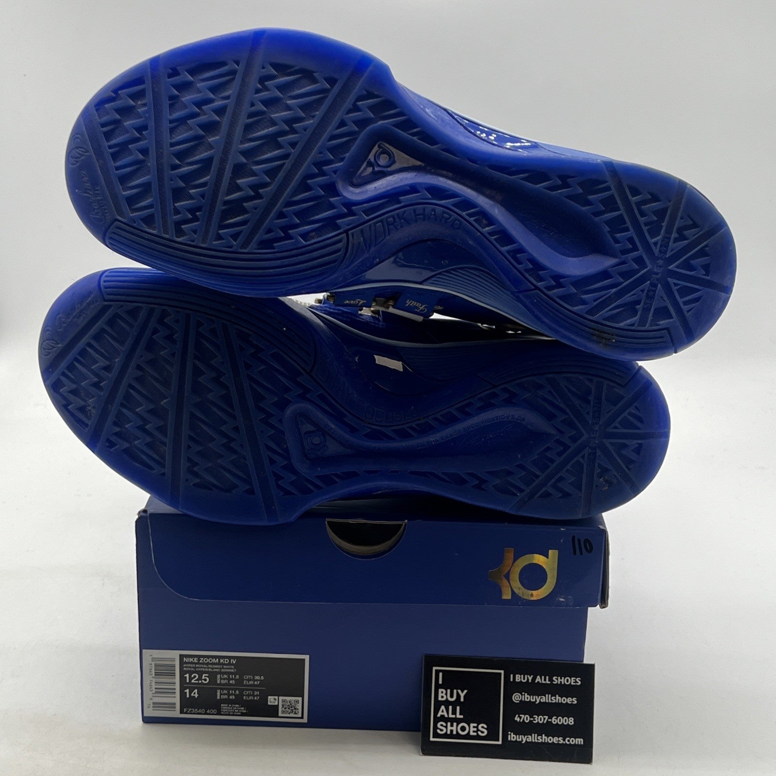 Size 12.5 - Nike Zoom KD 4 The Real MVP - Hyper Royal (FZ3540-400)