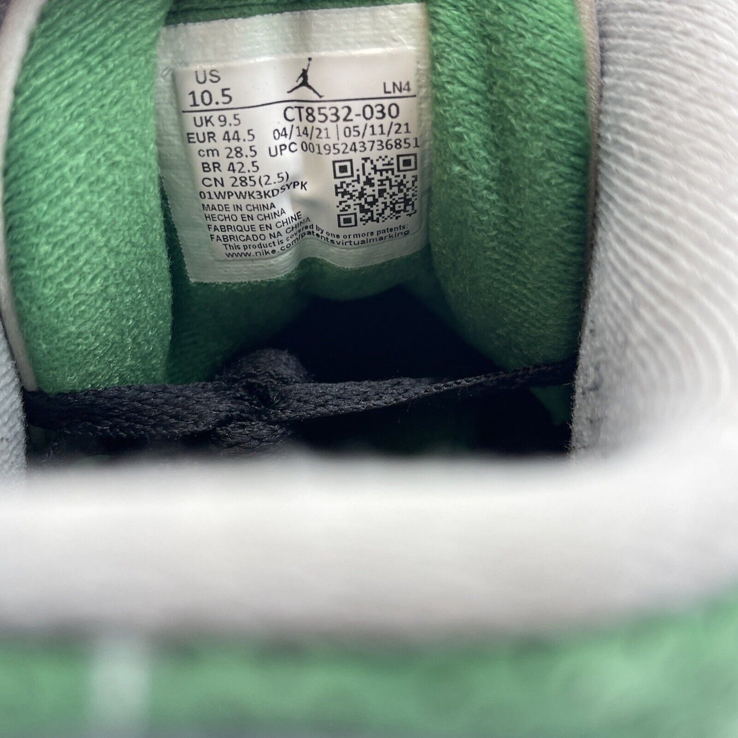 Size 10.5 - Jordan 3 Retro Mid Pine Green Black Grey Suede Leather (CT8532-030)