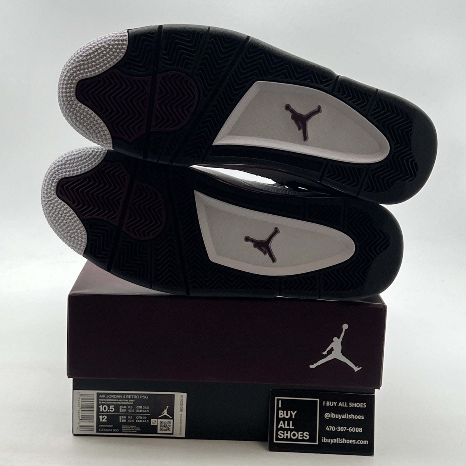 Size 10.5 - Air Jordan 4 Retro x Paris Saint-Germain Bordeaux (CZ5624-100)