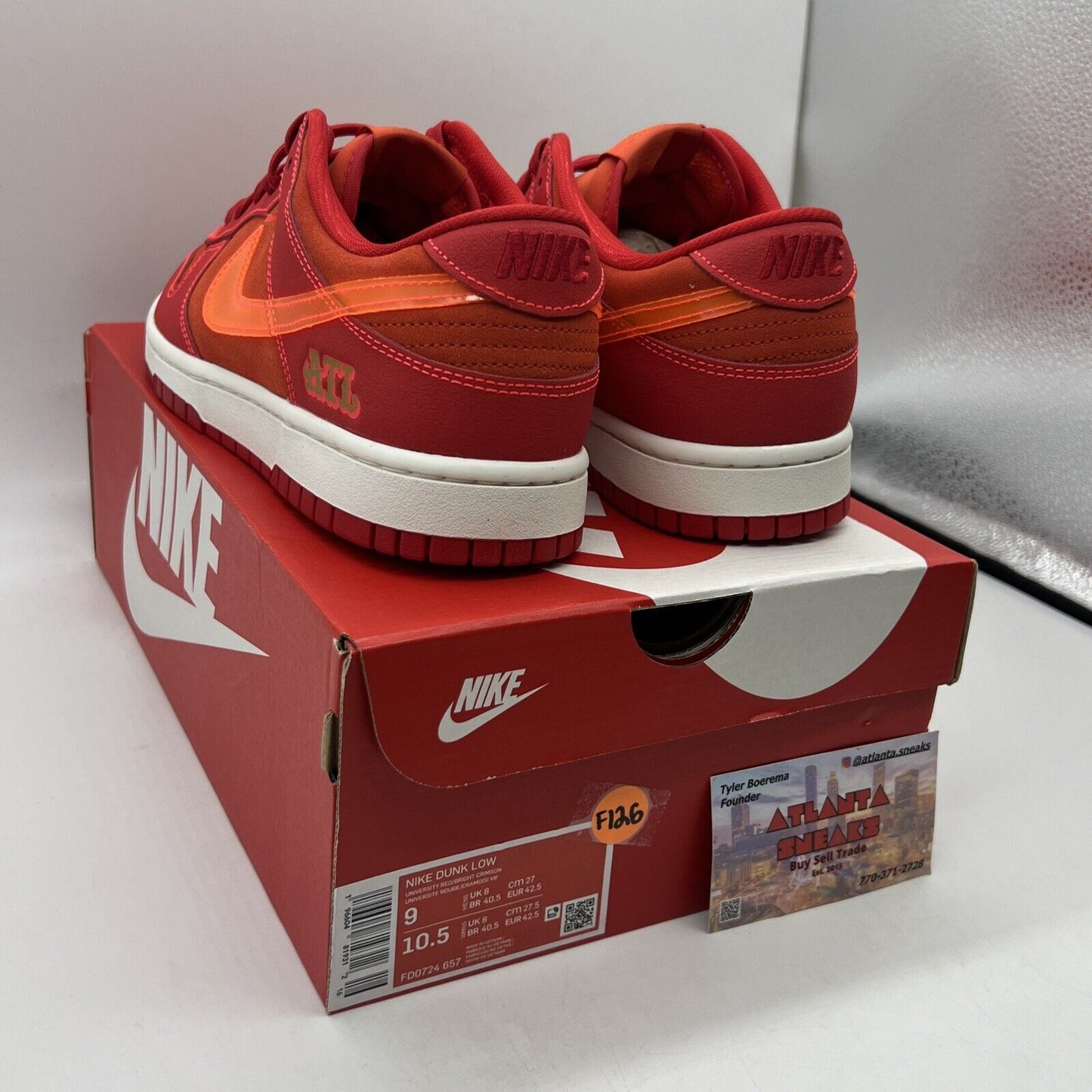 Size 9 - Nike Dunk Low Atlanta 2023 Brand New Og All