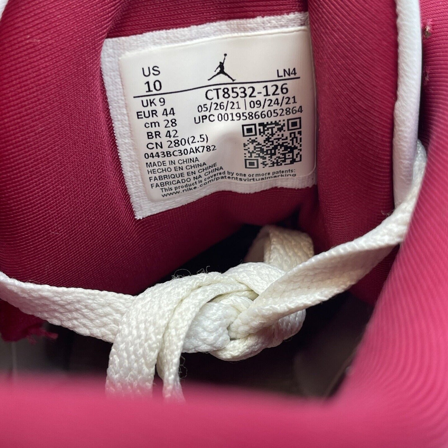 Size 10 - Jordan 3 Retro Mid Cardinal Red White Grey Suede Leather (CT8532-126)