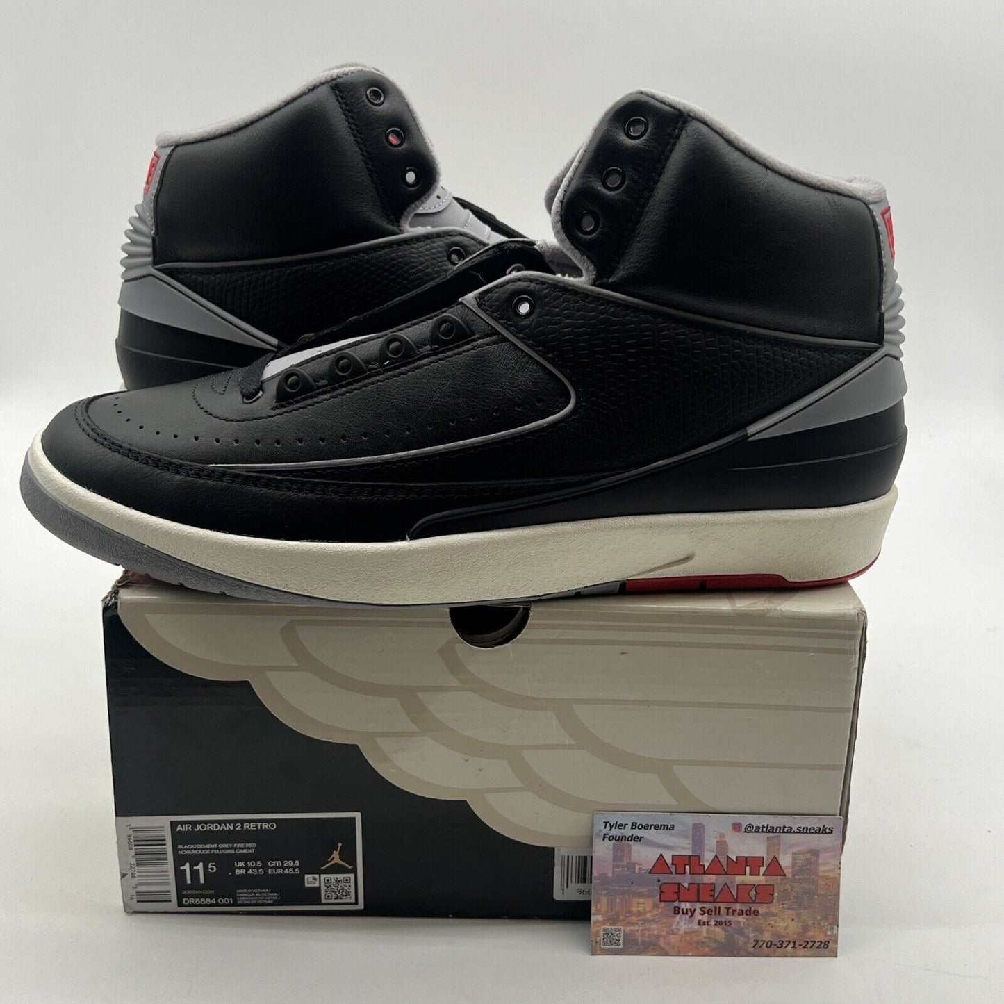 Size 11.5 - Air Jordan 2 Retro Black Cement (DR8884-001)