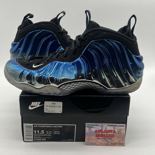 Size 11.5 - Nike Air Foamposite One PRM Blue Mirror (575420-008)