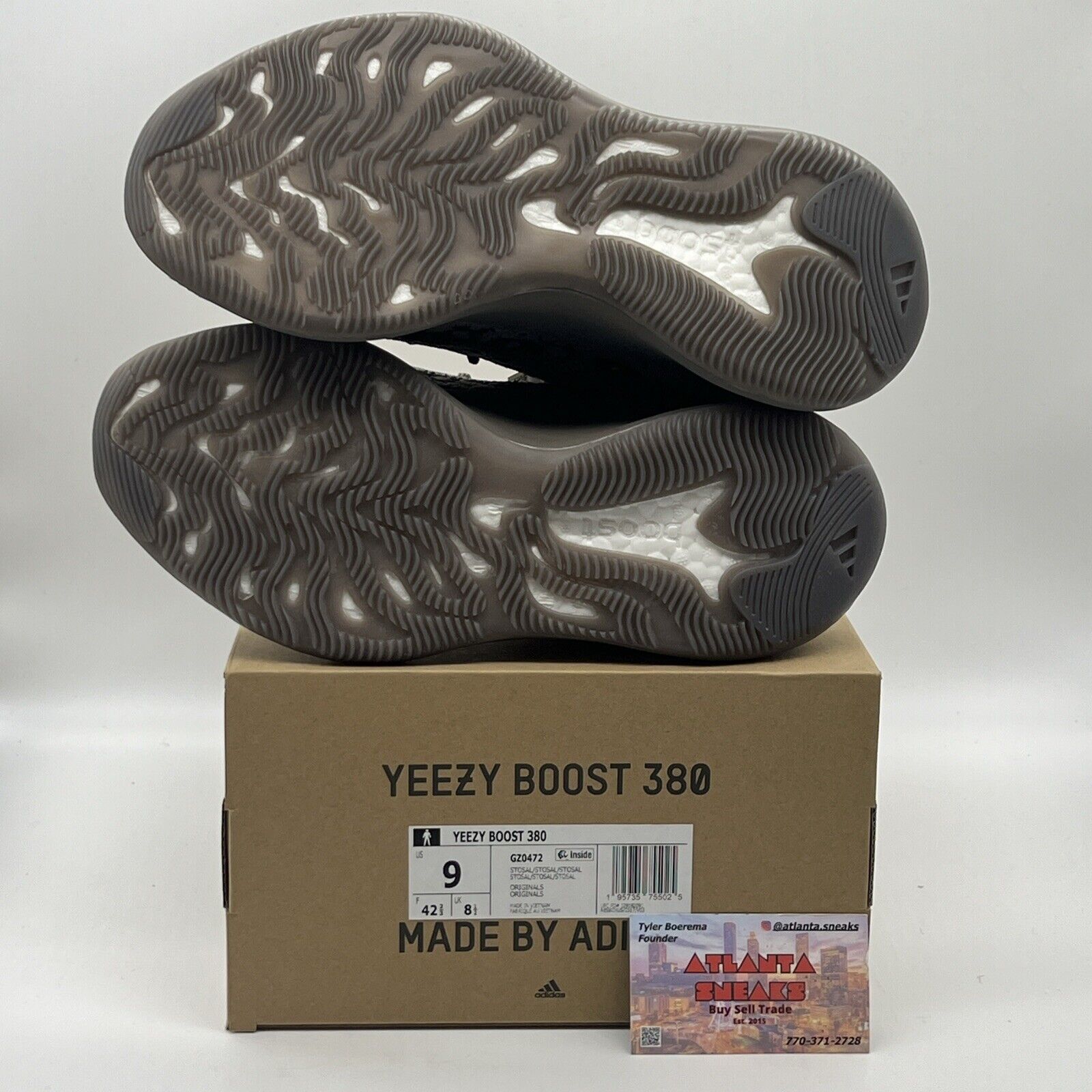 Size 9 - adidas Yeezy Boost 380 Stone Salt Brand New Og All Brown Ds Sneaker