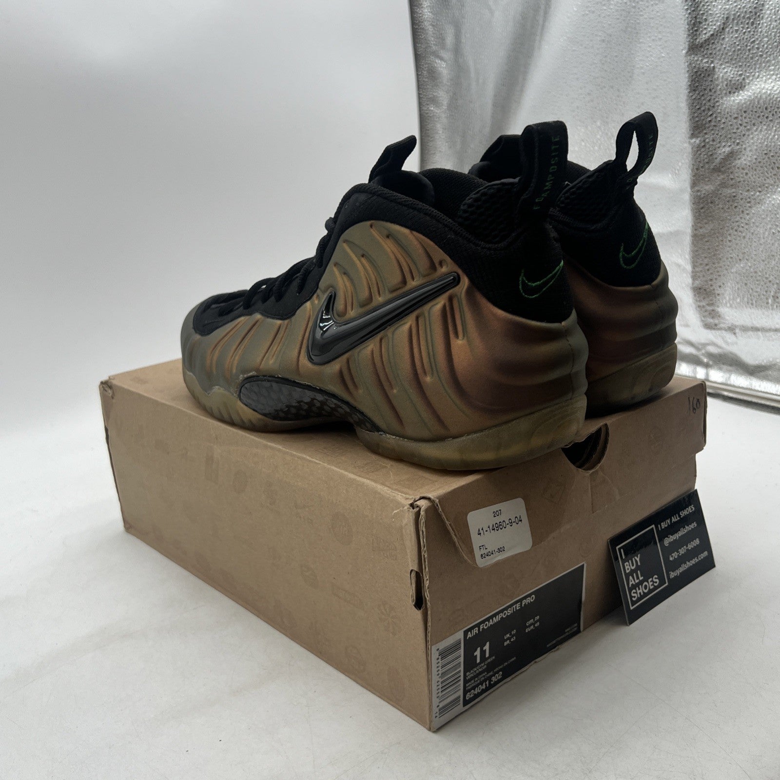 Size 11 - Nike Foamposite Pro Gym Green (624041-302)