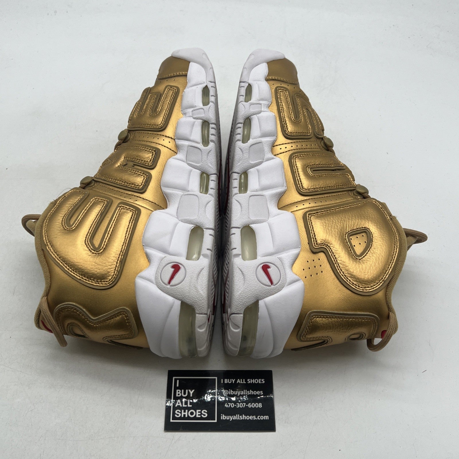 Size 11.5 - Nike Air More Uptempo x Supreme Suptempo Gold (902290-700) Sample
