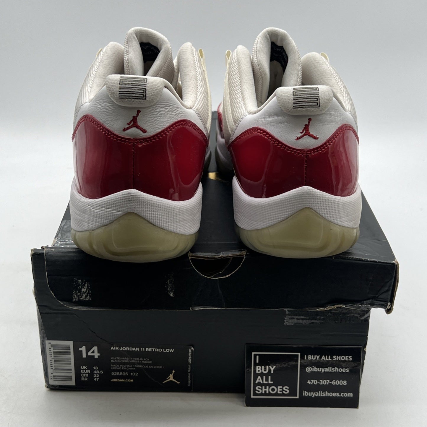 Size 14 - Air Jordan 11 Retro 2016 Low Cherry (528895-102)