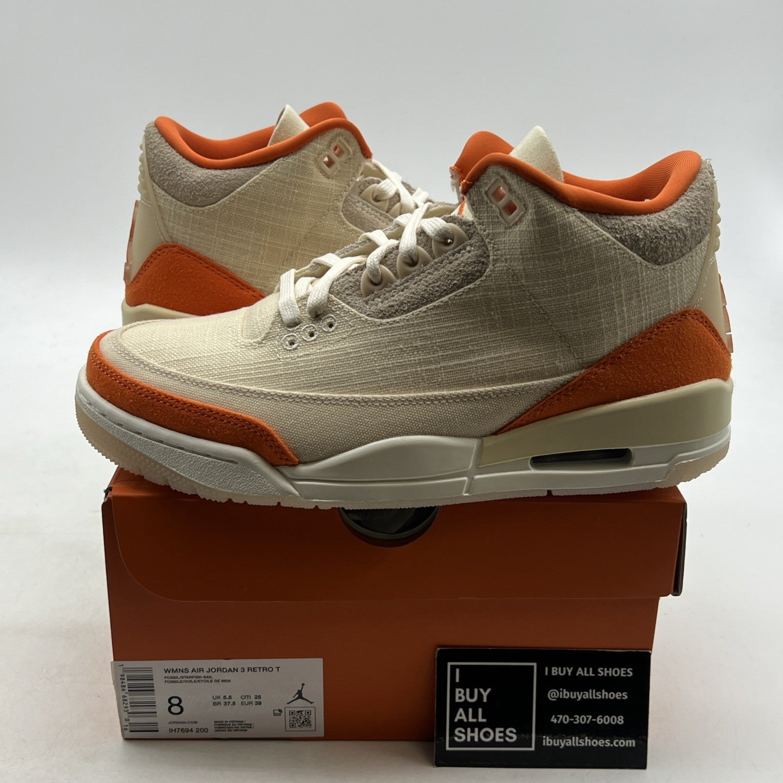 Size 8 - Air Jordan 3 Retro TEX Starfish W (IH7694-200)