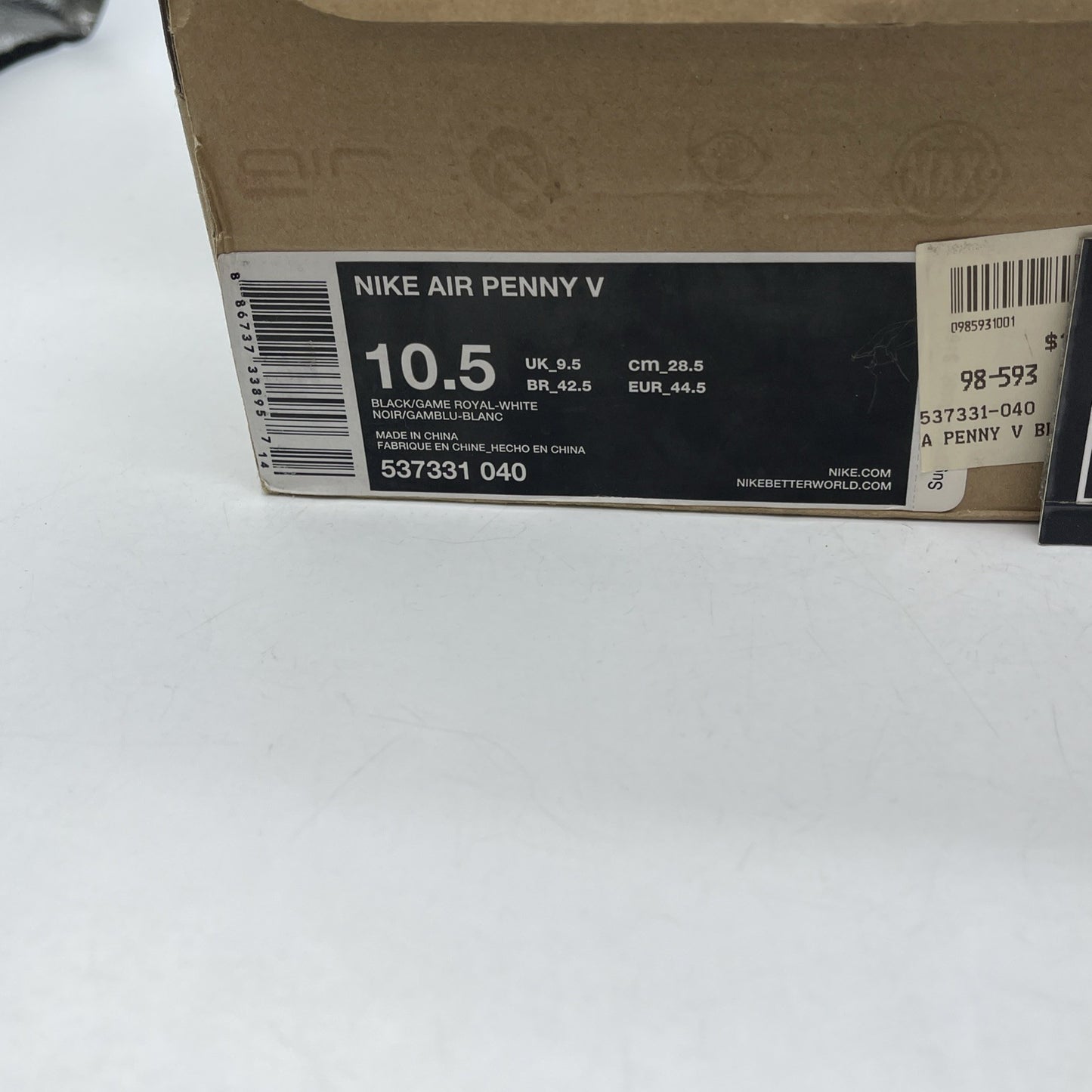 Size 10.5 - Nike Air Penny 5 Orlando Suede Leather (537331-040)