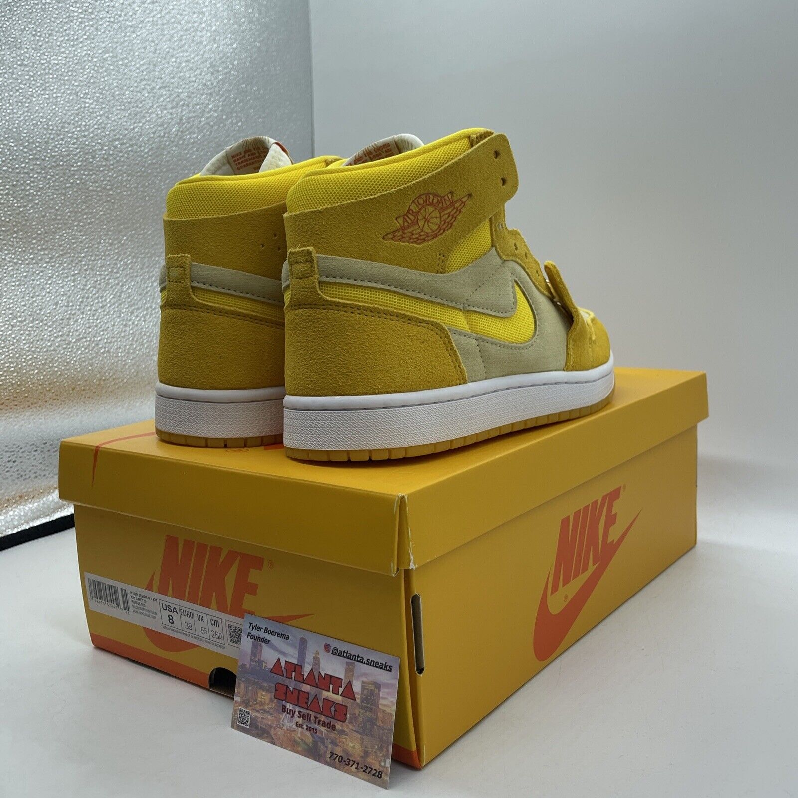 Size 8 - Air Jordan 1 High Yellow Orche Yellow White Suede (FJ5743-700)